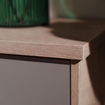 Epik 56 anthrazitgrau Eiche Sideboard 3 Türen offenes Fach