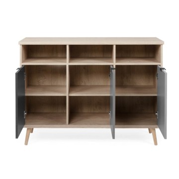 Epik 51 anthrazitgrau Eiche Anrichte 3 Türen 120x40x88,3