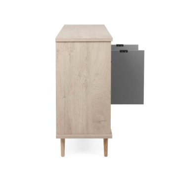 Epik 51 anthrazitgrau Eiche Sideboard 3 Türen 120x40x88,3