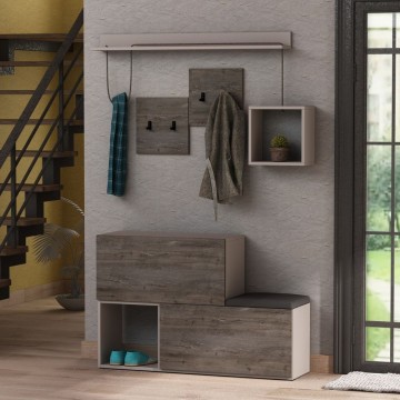 Holdon Schuhschrank in taubengrau dark coffee