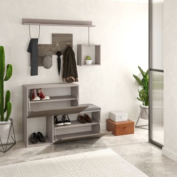 Holdon Schuhschrank in taubengrau dark coffee