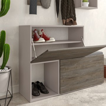 Holdon Schuhschrank in taubengrau dark coffee