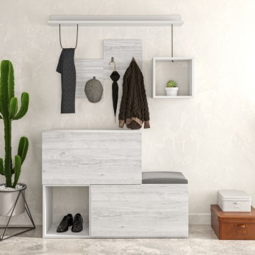 Weißer Holdon-Schuhschrank im Vintage-Stil