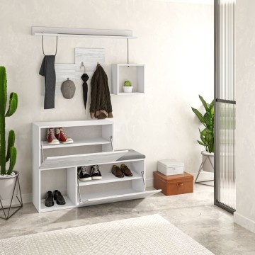 Weißer Holdon-Schuhschrank im Vintage-Stil