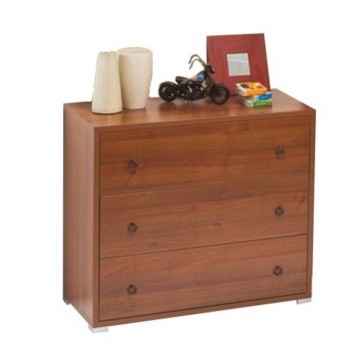 Kommode 3 Schubladen 91x45x81H antik Nussbaum