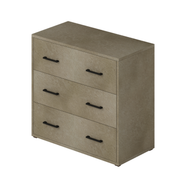 Kommode 3 Schubladen 91x45x81H Ton