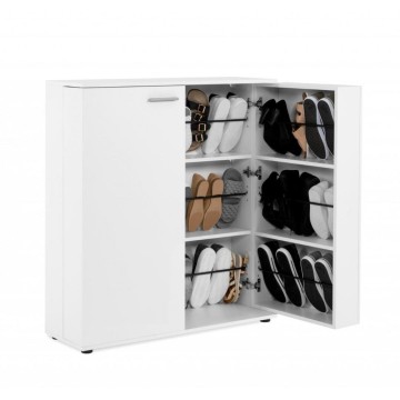 Satos02A weißer Schuhschrank 2 Türen und 8 Einlegeböden