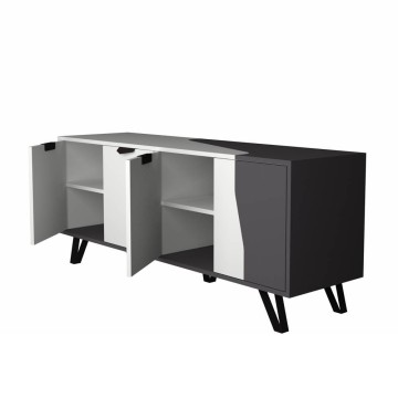 Sideboard Jasmine 4 Türen 160x45x63H cm. weißes Gusseisen