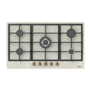 Samet 5-Flammen-Kochfeld 90 cm Hafer Aiace