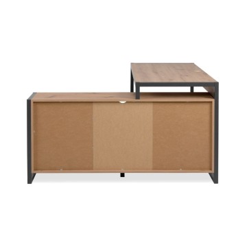 Denver37A Reversible Eckschreibtisch Eiche Anthrazit