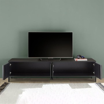 Giugi 4-türiger TV-Ständer schwarz Esche 206x40x51