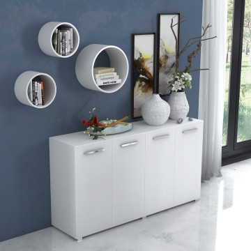 Mehrzweckgerät Viareggio 180 cm 4 Türen Esche weiß