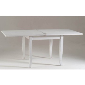 Verona weiß 90x90 quadratischer Ausziehtisch