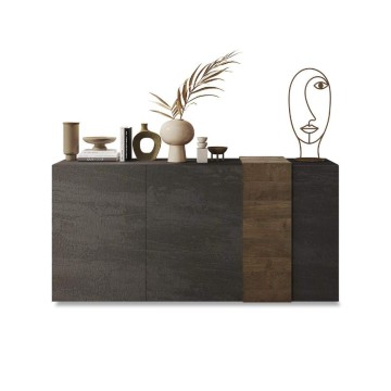 Sideboard Sabry 3 Türen titan eiche mercure