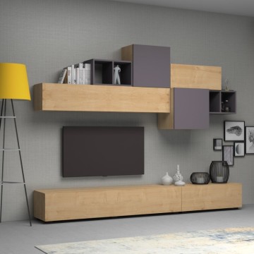 Tromen 260 cm Eiche grau Schrankwand