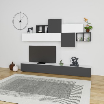 Tromen 260 cm Tromen Stauraumwand anthrazit weiß MTV234474