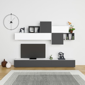 Tromen 260 cm Tromen Stauraumwand anthrazit weiß MTV234474