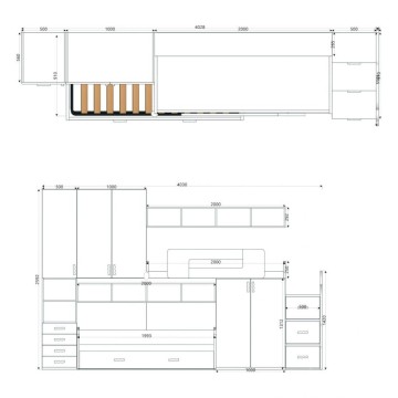 Catania Loft Schlafzimmer weiß und blau