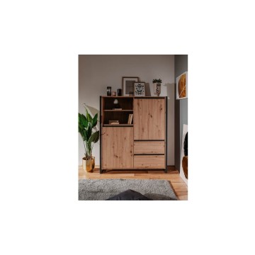 Denver High Sideboard 51 L120XP40XH140 Eiche anthrazit