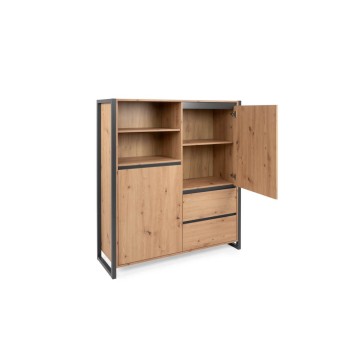 Denver High Sideboard 51 L120XP40XH140 Eiche anthrazit