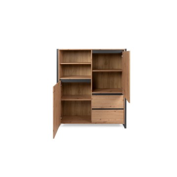 Denver High Sideboard 51 L120XP40XH140 Eiche anthrazit