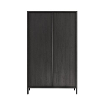 Giugi Schrank 2 Türen schwarz Esche 106x40x177