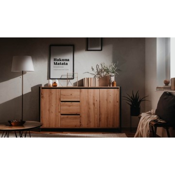 Denver 3 Anrichte 160x40x88H Eiche anthrazit