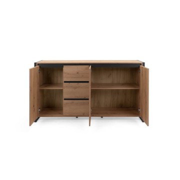 Denver 3 Anrichte 160x40x88H Eiche anthrazit