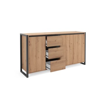 Denver 3 Anrichte 160x40x88H Eiche anthrazit
