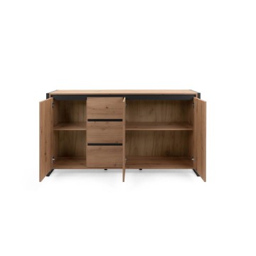 Denver 3 Anrichte 160x40x88H Eiche anthrazit