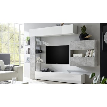 Bücherregal Wand Astrakat beton Farbe