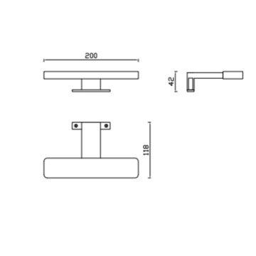Brex LED-Badezimmerleuchte 6,5 Watt Chrom 200 mm