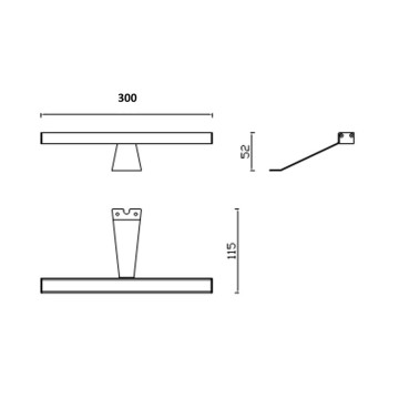 Kyra LED Badezimmerlampe 300 mm Chrom