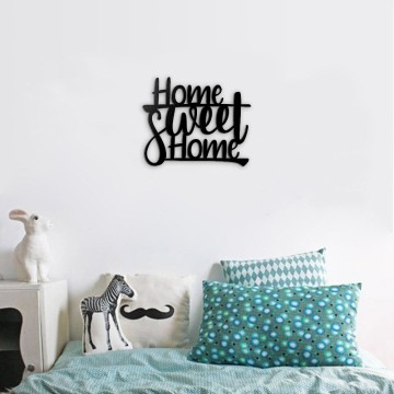 Dekorativer Schriftzug Home Sweet Home schwarz 40x33 cm MT192410