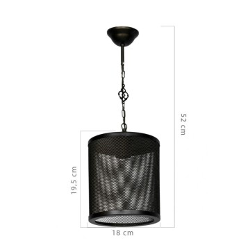 Nadra MDL3857 schwarze Gitter-Pendelleuchte aus Metall