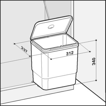 Automatisch öffnender Sesamauszug-Mülleimer