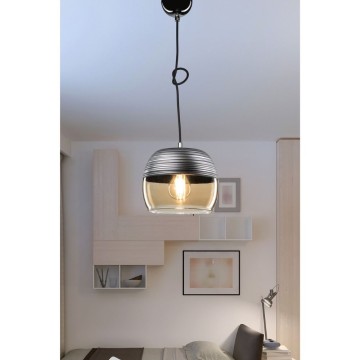 Hängeleuchte Punto ASZ0857 umgedrehter Glasdiffusor schwarz