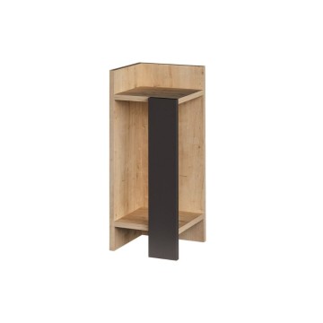 Elos Design Couchtisch Eiche anthrazit Platte 25x25x60h links