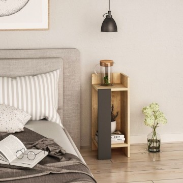 Elos Design Couchtisch Eiche Farbe Anthrazit Platte 25x25x60h rechts