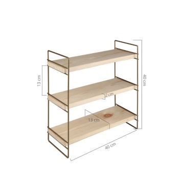 Hobby-Regal 3 Böden 40x13x40 bronze ASZ1572