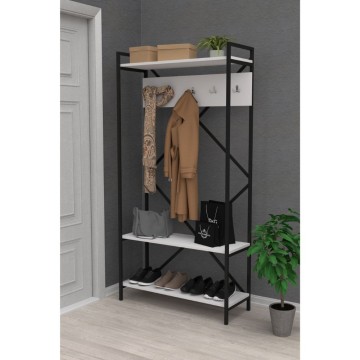Navis weißer Eingangsschrank mit Garderobe und Ablage