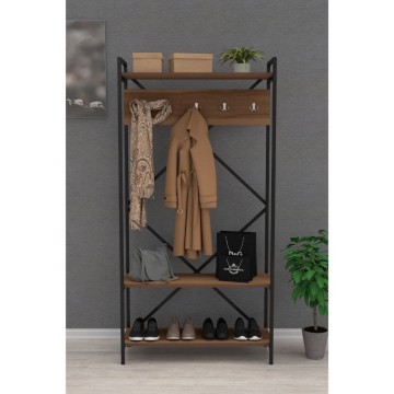 Navis Nussbaum-Eingangsschrank mit Garderobe und Ablage