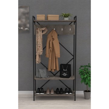 Navis grauer Eingangsschrank mit Garderobe und Ablage
