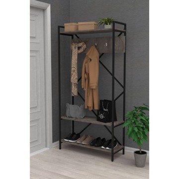 Navis grauer Eingangsschrank mit Garderobe und Ablage
