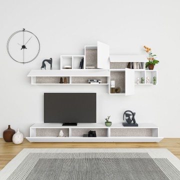 Tromen Schrankwand 260 cm weiß MTV234476